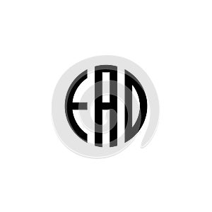 EAD Circle Emblem Abstract Monogram Letter Mark Vector Logo Template