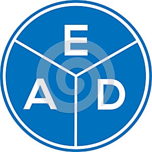 EAD letter logo design on white background. EAD creative circle letter logo concept. EAD letter design.EAD letter logo design on