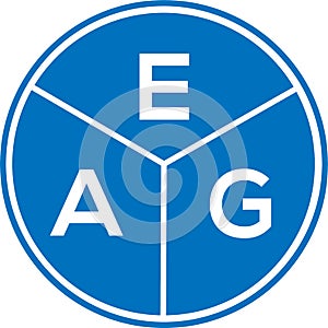 EAG letter logo design on white background. EAG creative circle letter logo concept. EAG letter design