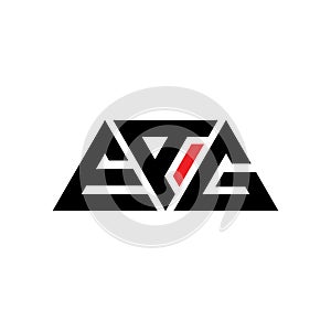 EAG triangle letter logo design with triangle shape. EAG triangle logo design monogram. EAG triangle vector logo template with red