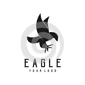 Eagle abstract logo design silhouette