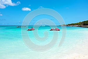 Eagle beach on Aruba island in the Caribbean