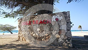 Eagle Beach on the island Aruba