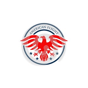 Eagle bird icon logo design vector illustration template