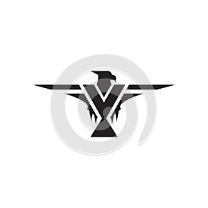 Eagle bird icon logo design vector template