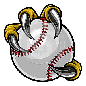 Eagle Bird Monster Claw Holding Baseball Ball photo