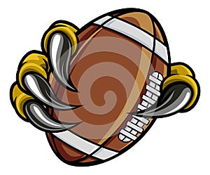 Eagle Bird Monster Claw Holding Football Ball