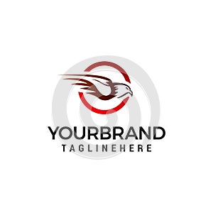 Eagle circle logo design concept template