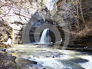 Eagle Cliff Falls in Havana Glen Park NYS Fingerlakes