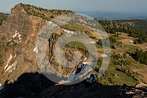 Eagle Crags and Applegate Peak On The Edge of Crater Lake