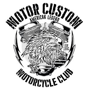 Eagle Drawing Animal  Logo USA  America Vector illutration