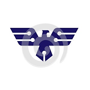 Eagle electronic logo vector