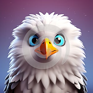 Eagle Elegance: Highly Detailed 3D Rendering