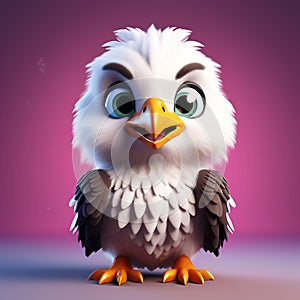 Eagle Elegance: Highly Detailed 3D Rendering