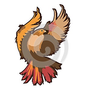 Eagle emblem isolated on white vector illustration. American symbol of freedom