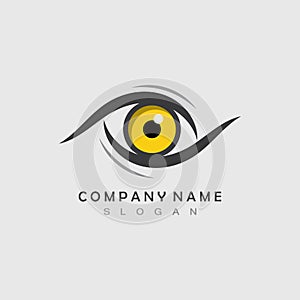 Eagle eye logo concept design template.