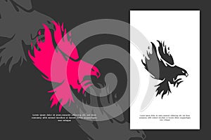 eagle fire logo design template