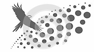 Eagle graphic silhouette, wildlife nature design for bird themes and projects vector design Generative AI photo