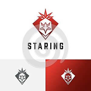Eagle Hawk Falcon Red Star Crown Shield Logo