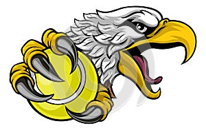 Eagle Hawk Tennis Ball Cartoon Sports Team Mascot