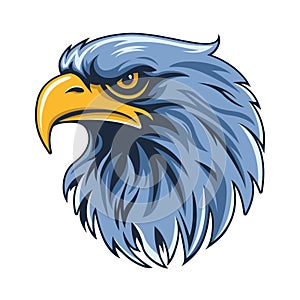 Eagle head face logo design template