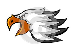 Eagle head logo icon vector illustration