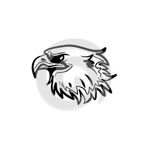 Eagle head logo icon vector illustration
