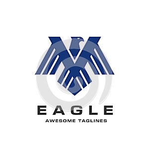 Eagle head logo Template, Hawk mascot graphic logo