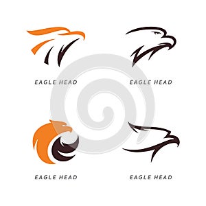 Eagle head logo vector illustration design