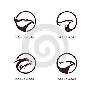 Eagle head logo vector illustration design