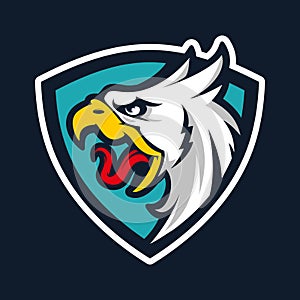 Eagle head mascot logo design