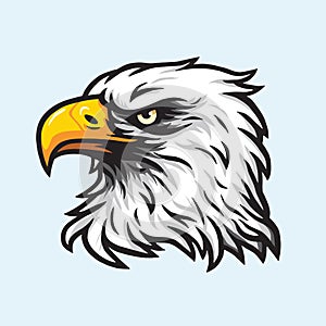 Eagle Head Mascot Vector Logo photo