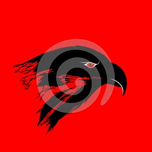 Eagle Head Silhouette. Art Logo Vector