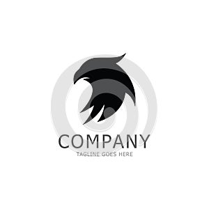 eagle head simple logo design. logo template