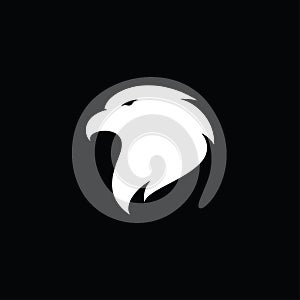 Eagle head simple vector logo design