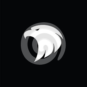 Eagle head simple vector logo design