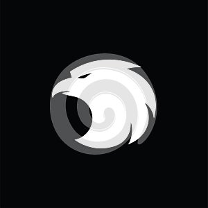 Eagle head simple vector logo design