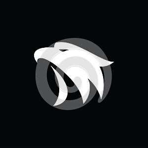 Eagle head simple vector logo design