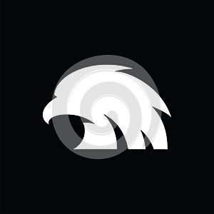 Eagle head simple vector logo design