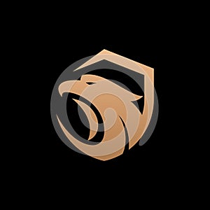 Eagle head simple vector logo design