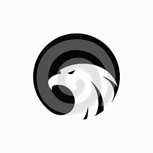 Eagle head simple vector logo design