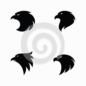 Eagle head simple vector logo design