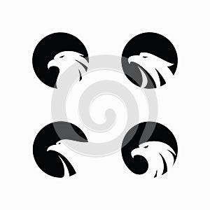 Eagle head simple vector logo design