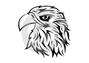 Eagle Head - vector illustration emblem