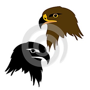 Eagle head vector illustration style Flat