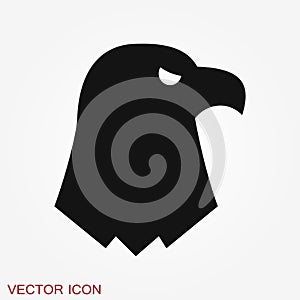 Eagle icon. Logo design vector template, flat icon