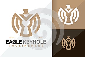 Eagle Keyhole Logo Icon Vector Design Illustration