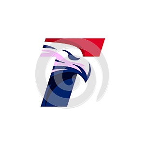 Eagle Letter T Falcon Logo Template