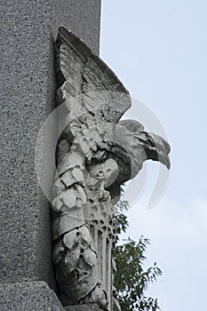 Eagle likeness on a monument