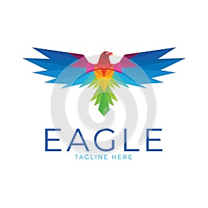 Eagle logo design  origami